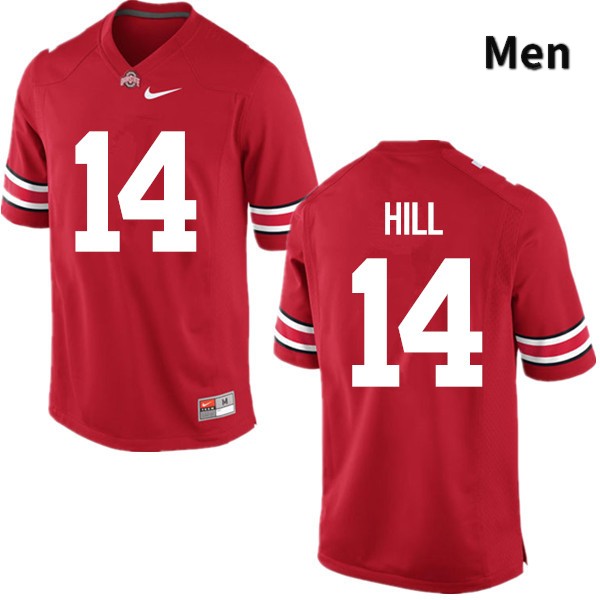 Ohio State Buckeyes KJ Hill Men's #14 Red Game Stitched College Football Jersey